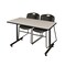 Kobe Rectangle Tables > Training Tables > Kobe Training Table & Chair Sets, 48 W, 24 L, 29 H, Maple MKTRCT4824PL44BK - alternate 1
